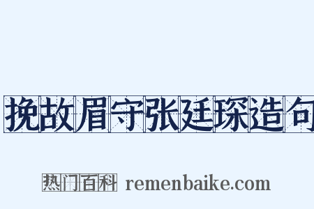 挽故眉守张廷琛造句是什么意思的图片
